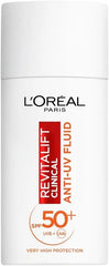 L'Oréal Paris Revitalift Clinical Daily Anti-UV Fluid SPF 50+ with Antioxidant Vitamin C 50ml cosmetics