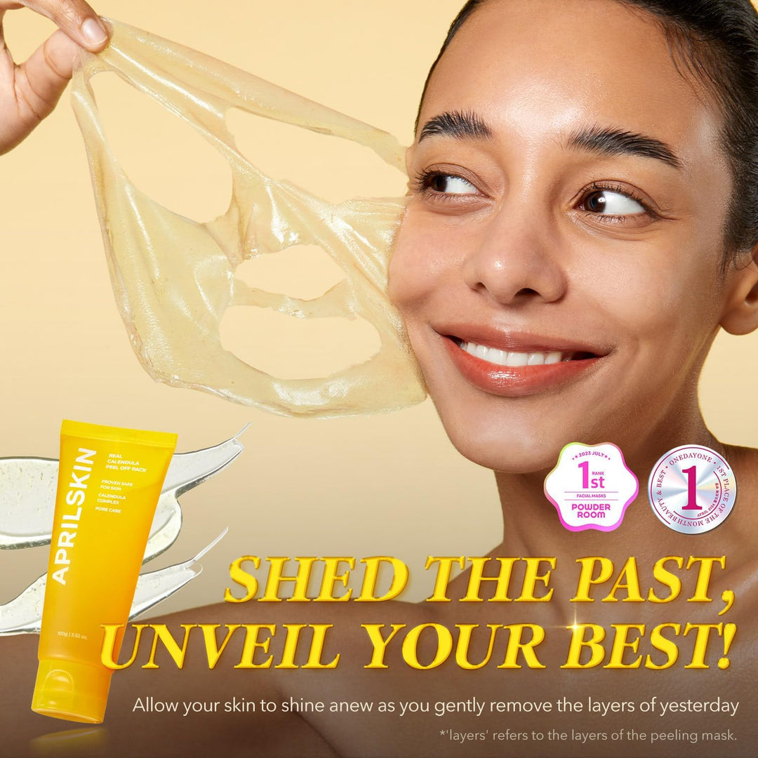 Aprilskin Real Calendula Peel Off Pack Facial Mask - 100g(Exp:2026/10)