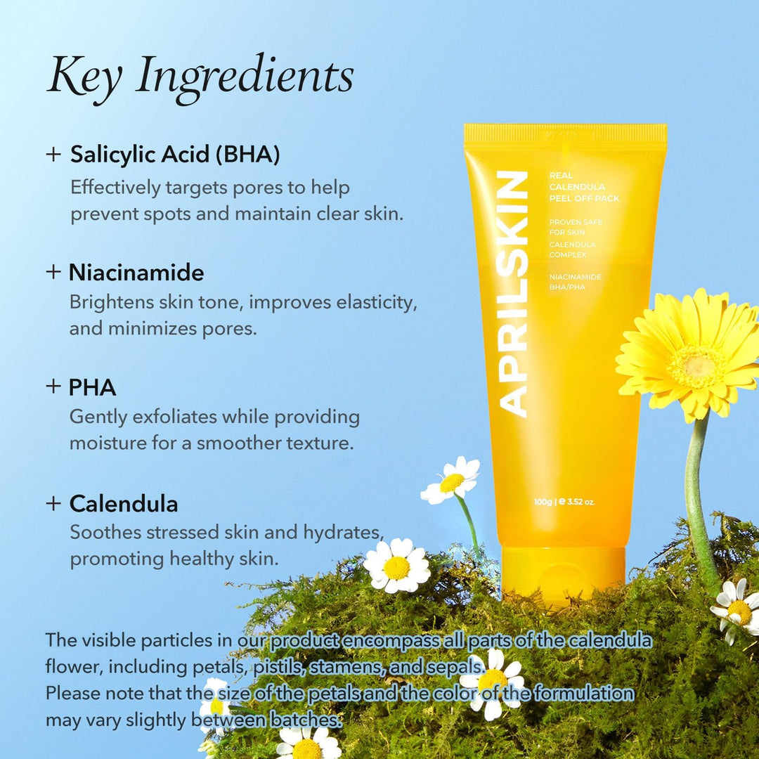 Aprilskin Real Calendula Peel Off Pack Facial Mask - 100g(Exp:2026/10)
