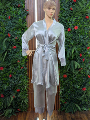 CHK # P71 Silk Robe Gown & Trouser Nightwear