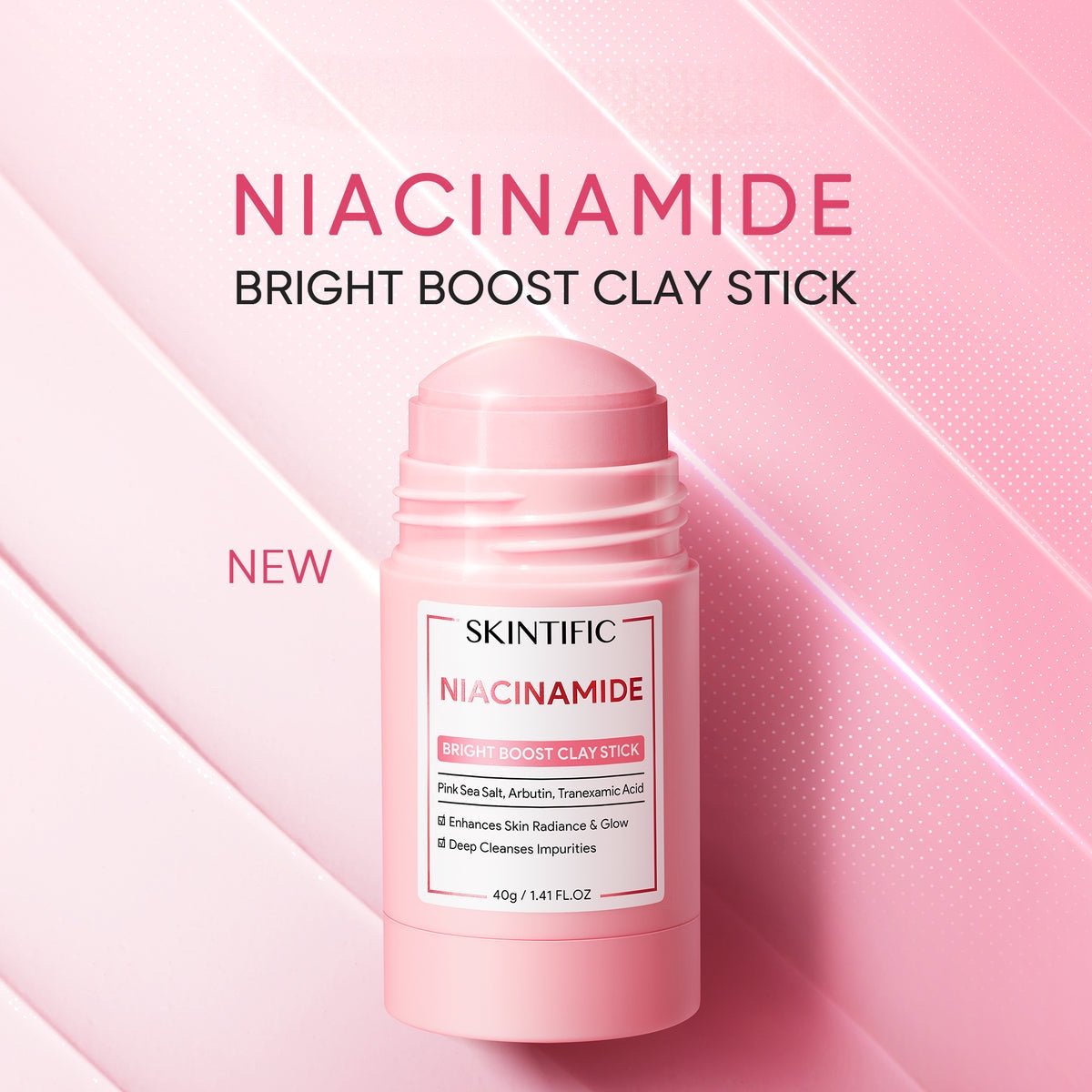 Skintific Niacinamide Bright Boost Clay Stick 40g نياسيناميد سكينتفيك برايت بوست كلاي ستيك