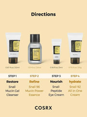 Cosrx - Snail mucin skincare kit Pakistan | 4-step Korean skincare set Clari
