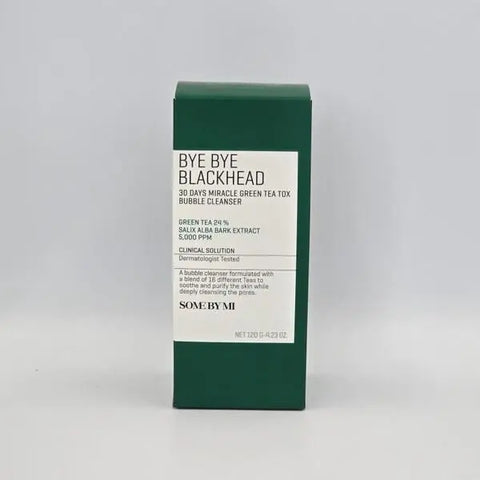 [SOME BY MI] Bye Bye Blackhead 30 Days Miracle Green Tea Tox Bubble Cleanser 120g Clari
