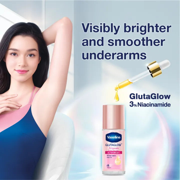 Vaseline PINK Roll-On Glutaglow Ampoule Ultra Bright Deodorant 45ml