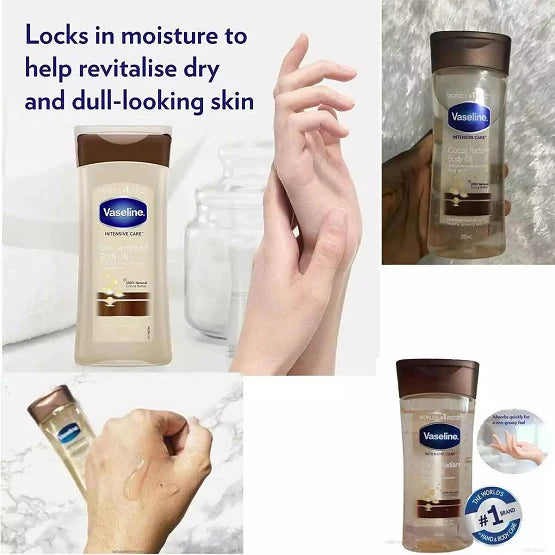 Vaseline Intensive Care Cocoa Radiant Body Oil 200ml - Best Moisturizer in Pakistan